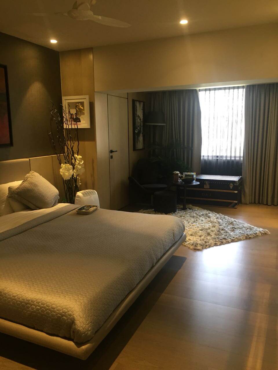 Finished bedroom interior