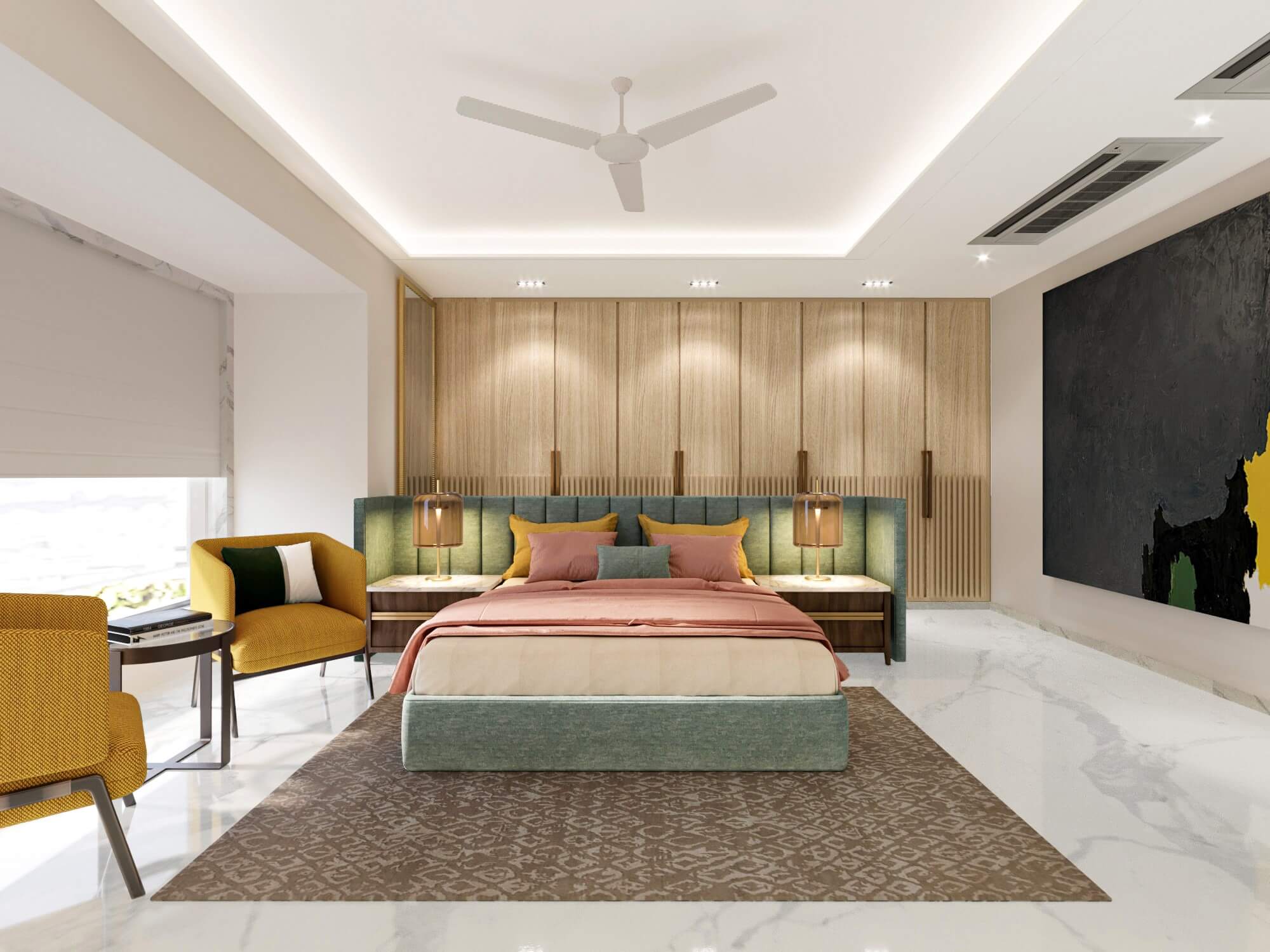 Luxury bedroom interior